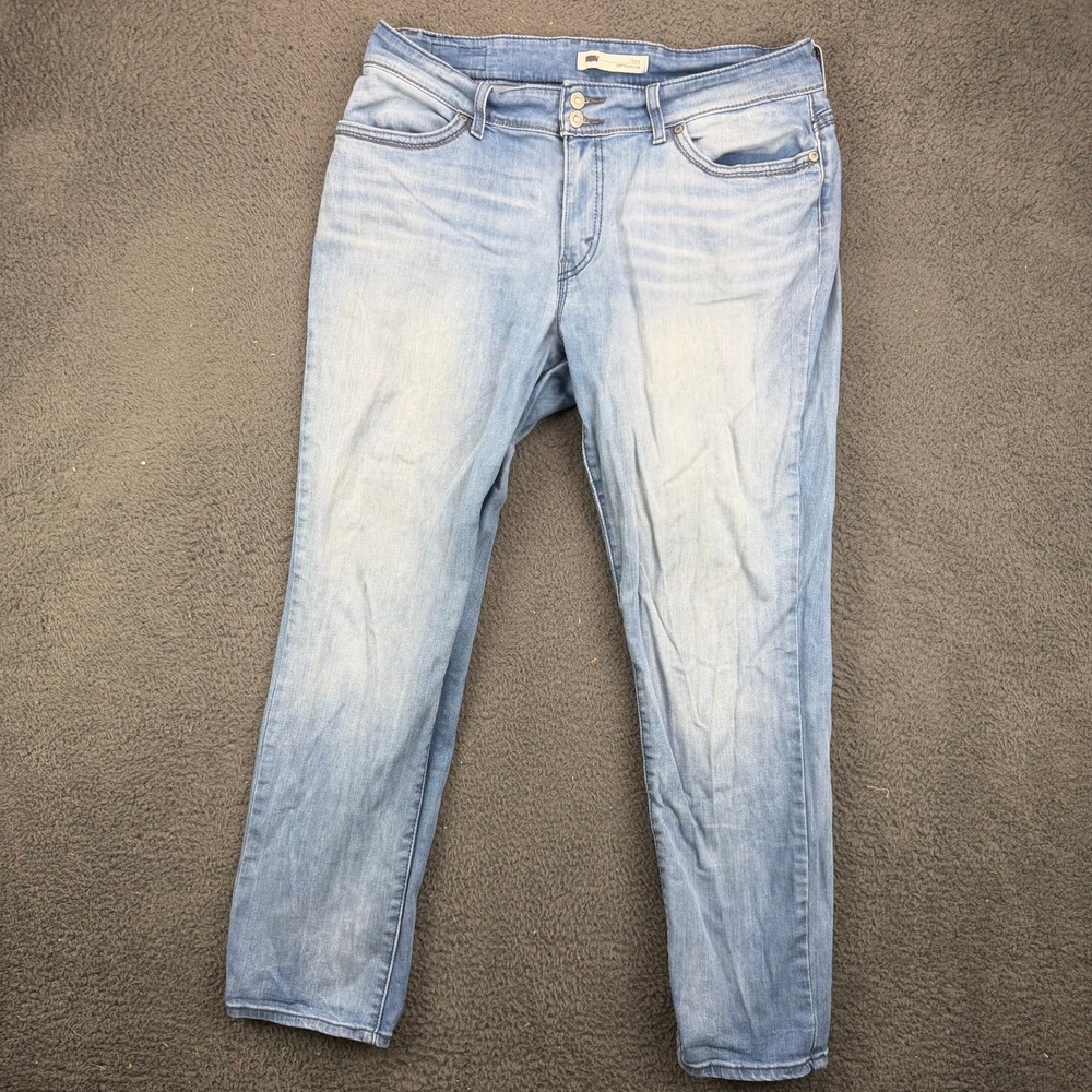 Levis 529 Curvy Skinny Leg Jeans Womens 16M Light Wash Blue Denim W33 L32